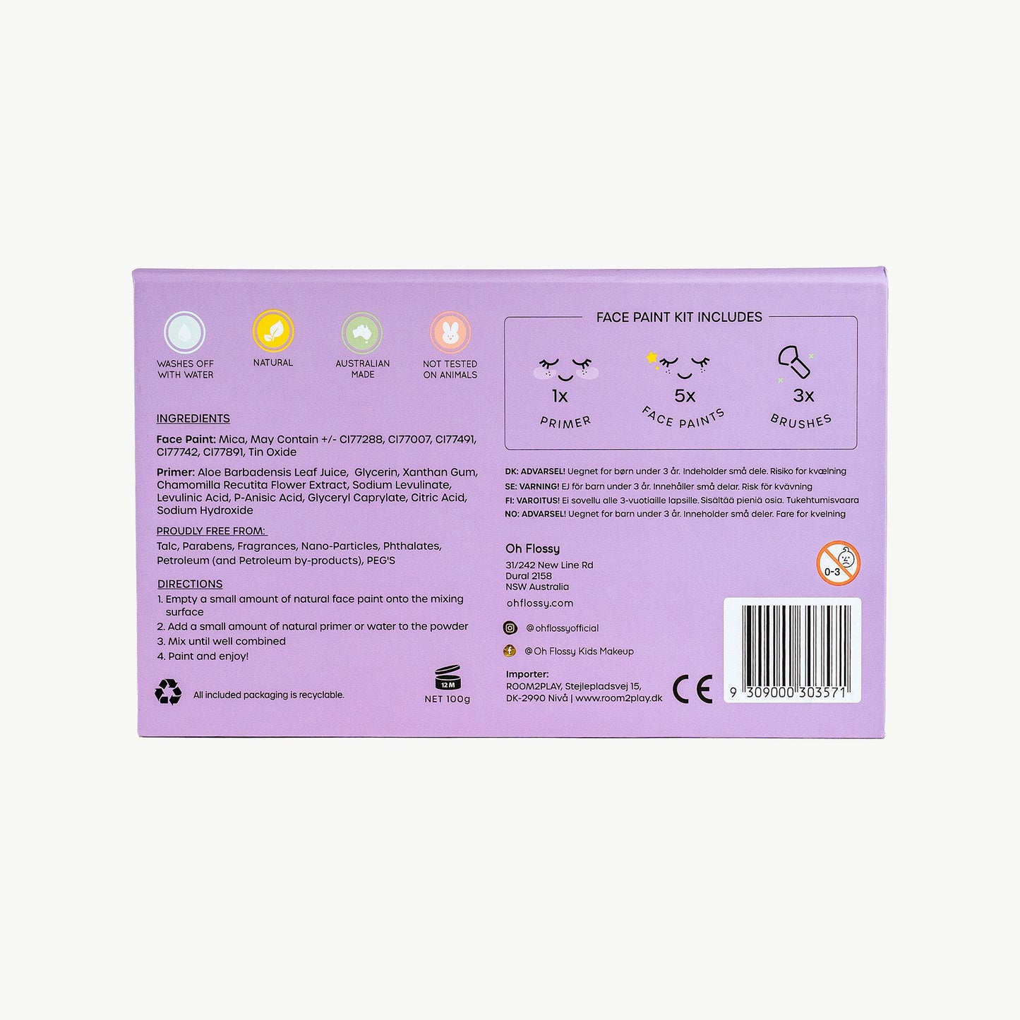 Andlitsmáling - Magic Garden