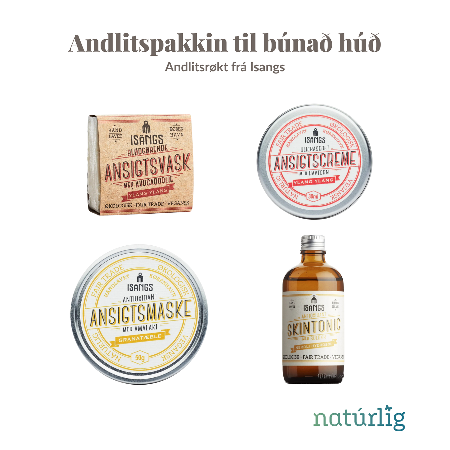 Andlitspakkin til búnað húð