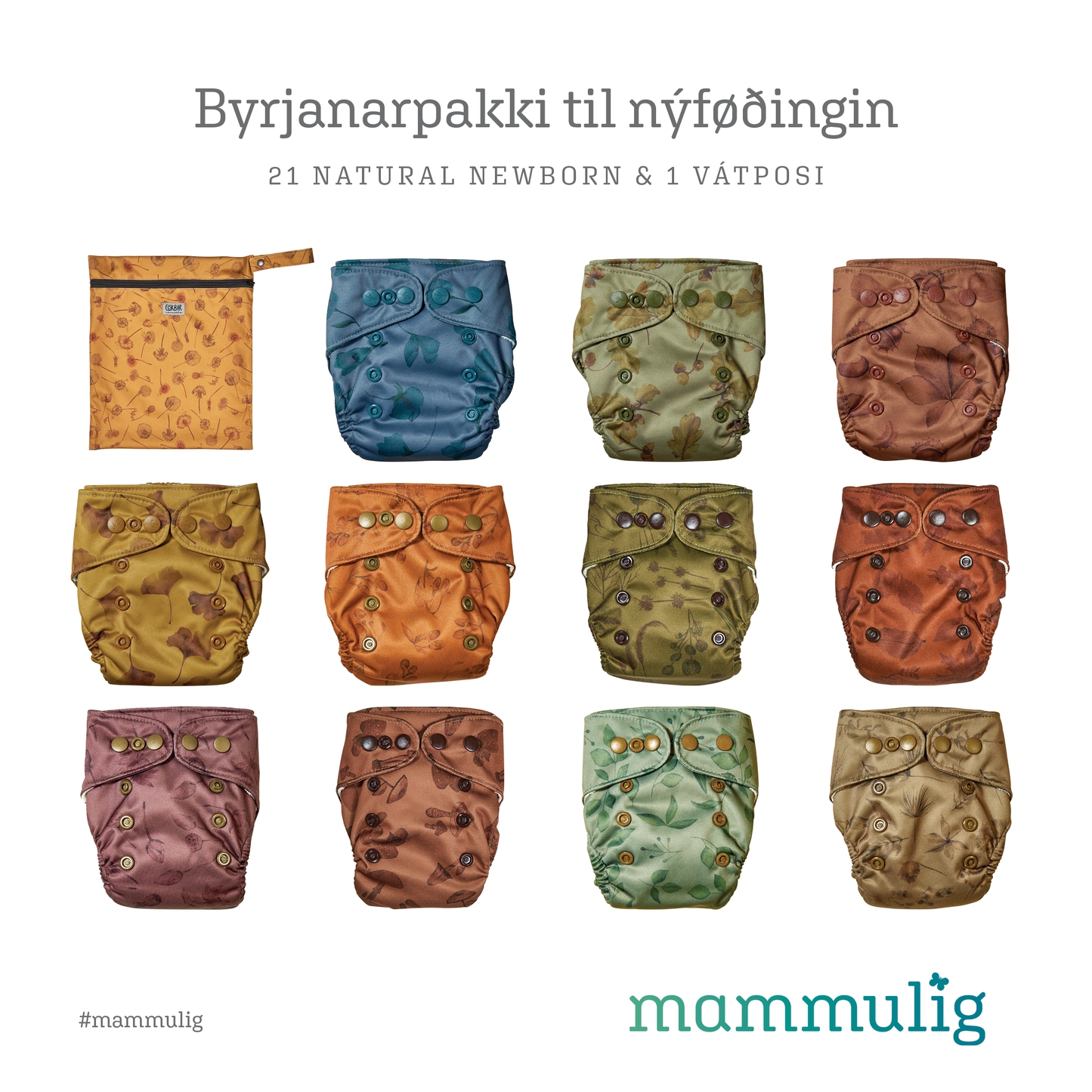 Byrjanarpakki til nýføðingin - Natural Newborn - 21 skift
