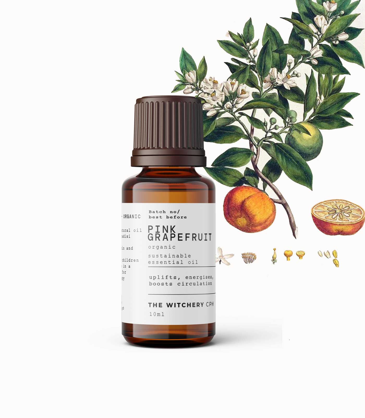 Vistfrøðilig Pink Grapefruit eterisk olja
