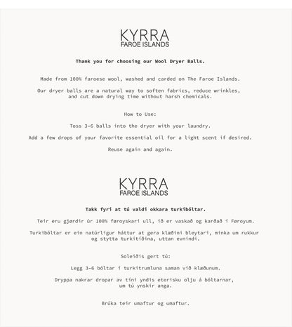 Turkibóltar úr føroyskari ull - 4 stk