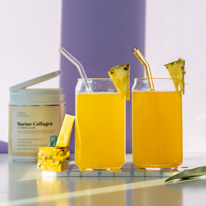 Goddess Glow Marine Collagen við hyaluronsýru, C-vitamum og elektrolyttum - 250 g