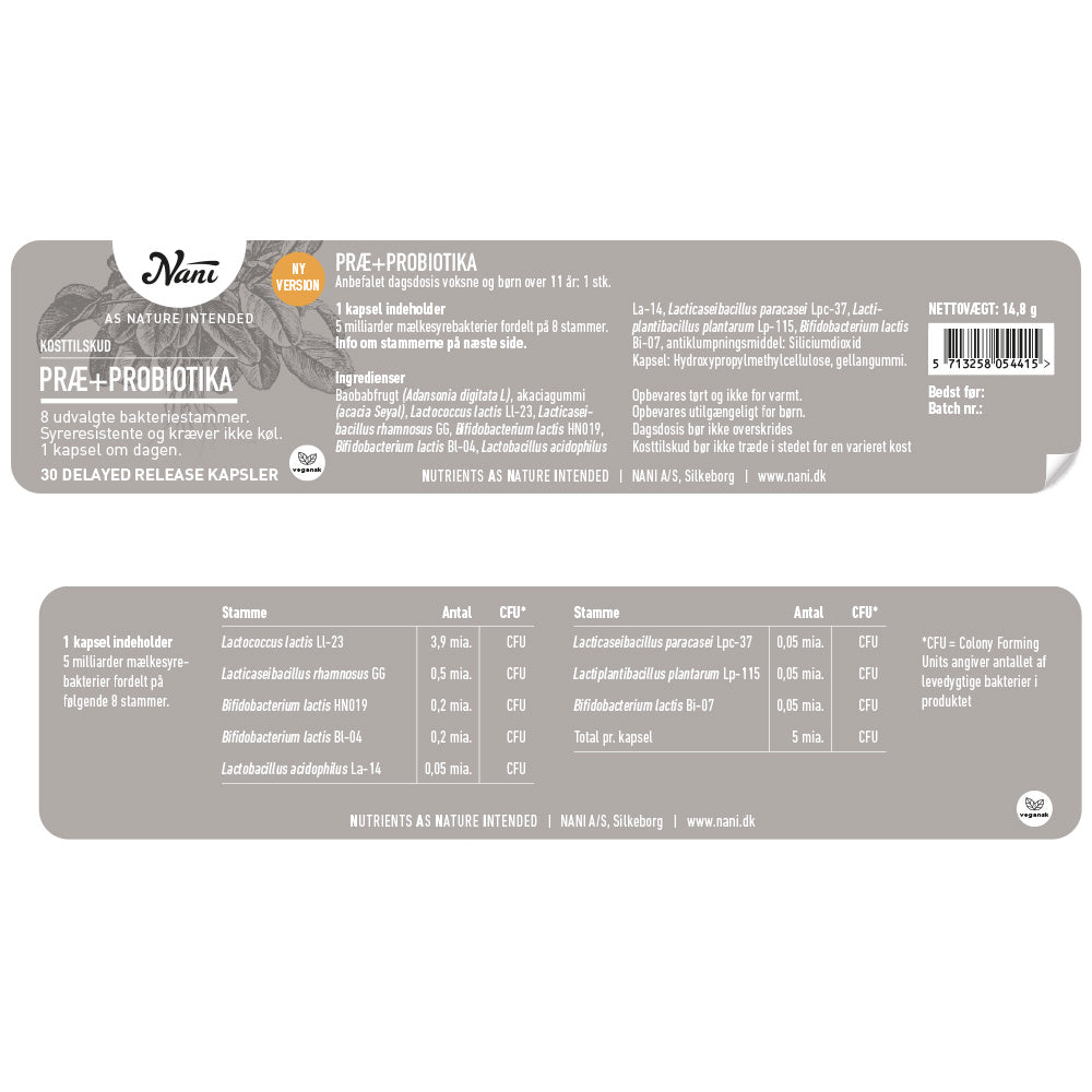PREORDER: Præ+Probiotika - 60 stk