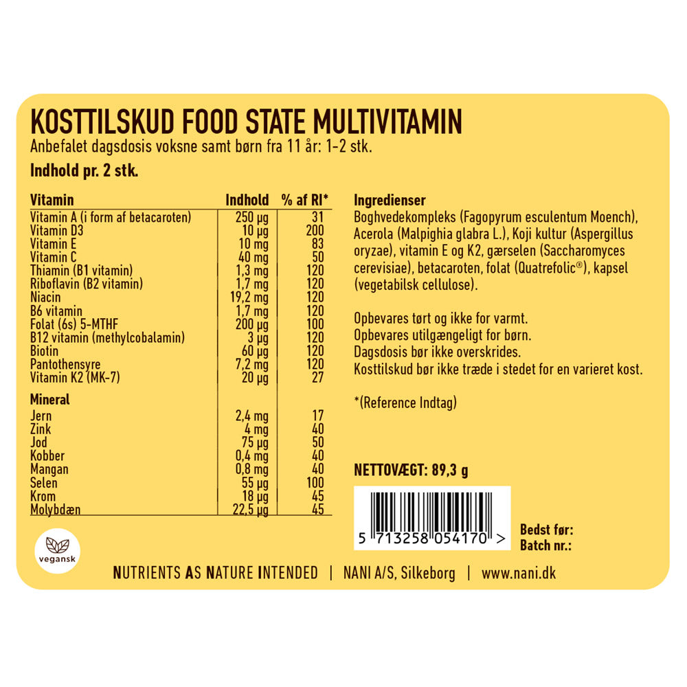 Food State Multivitamin - 150 stk