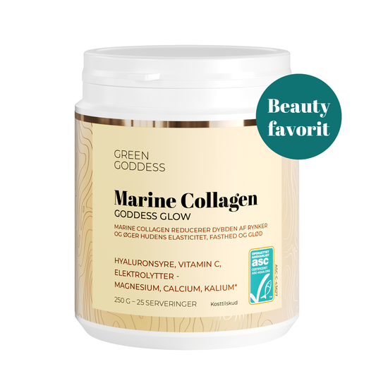 Goddess Glow Marine Collagen við hyaluronsýru, C-vitamum og elektrolyttum - 250 g