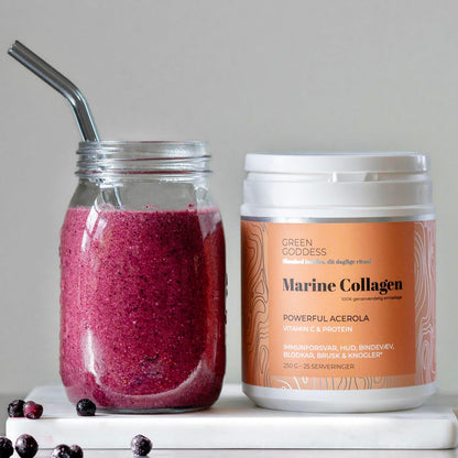 Powerful Acerola Marine Collagen inkl. C-vitamin og protein - 250 g